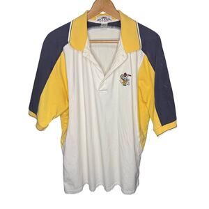 Vintage Disney Antigua Sport Golf Polo Donald Duck Size L
